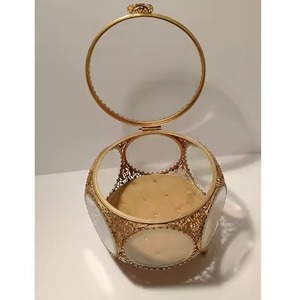Boîte de rangement en verre finition dorée taille personnalisée verre transparent pour le rangement de bijoux - Product Image 2