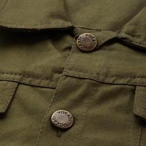 Veste en jean unisexe en coton grande taille de qualité supérieure, style formel printemps, tendance vintage, avec logo frontal, directement de l'usine - Product Image 6