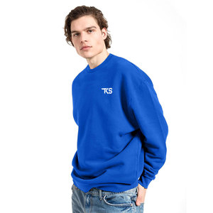 Sudadera de talla grande de alta calidad, sudadera holgada de otoño e invierno para hombre a la venta, la mejor venta, sudaderas de Color azul liso para hombre - Product Image 4