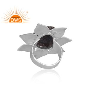 ร้อนขายดี925เงิน Labradorite พลอยดอกไม้รูปแบบแหวนเครื่องประดับผู้ผลิต - Product Image 4