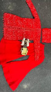 Patrón floral clásico Corto Hasta la rodilla Faux Georgette 100% Algodón Estilo casual Tamaño libre Diseño tejido Bordado de espejo real - Product Image 6