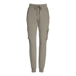 Pantalons de survêtement taille haute pour femmes, coupe slim, pantalons cargo avec logo brodé personnalisé, couleur unie, vêtements décontractés pour femmes, pantalons de survêtement - Product Image 4