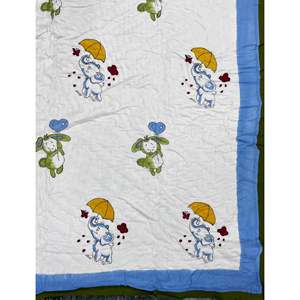 ผ้าห่มผ้าฝ้ายพิมพ์ลายด้วยมือสำหรับเด็ก ลายดอกไม้ สำหรับใช้ในบ้าน - Product Image 2