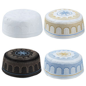 Chapeau de prière en gros personnalisé Odm casquettes pour hommes vêtements de tête tricoté couleur unie casquette musulmane pour hommes sur mesure hommes prières islamiques - Product Image 6