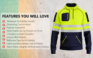 Sudaderas de Alta Visibilidad Hechas a Medida en Fábrica, Ropa de Trabajo Reflectante de Alta Visibilidad para la Construcción en Venta - Product Image 2