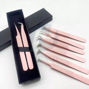 2024 Instruments de cils en acier inoxydable d'impression de logo personnalisé Nouvelle pince à épiler pointue de conception pour des extensions de cils de volume durables - Product Image 1