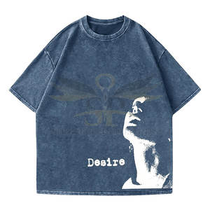 Camiseta vintage de color sólido para hombre Camiseta vintage con logotipo estampado al por mayor Camiseta vintage de alta calidad - Product Image 1