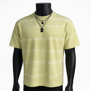 Camiseta de Alta Calidad para Hombre, Manga Corta, Lisa, Lavada al Ácido, Talla Grande, Cuello Redondo, Estilo Informal - Product Image 1