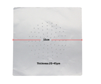 Feuilles de papier d'aluminium perforées de haute qualité, 150 mm carrés, de qualité alimentaire, à texture douce, pour chicha, tempérament dur, adaptées à l'utilisation de la chicha, OEM