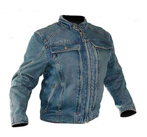 Nouvelle arrivée Veste en jean décontractée d'hiver pour homme Tissu respirant Polyester/coton Vêtement de course à moto Solide - Product Image 5