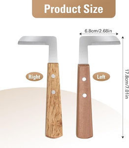 Premium Damascus Steel Hoof Knife Farrier <b>Tool</b> For Horseshoe <b>Trimming</b> | Handcrafted Blade Veterinary <b>Tools</b> | Oem Private Label - Product Image 4