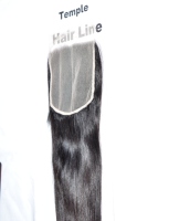 Extensions de cheveux humains 100% naturels indiens bruts, lisses, avec closure 6*6, couleur naturelle, pour femmes noires, cuticules alignées, vente en gros
