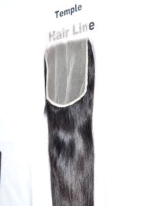 Vente en gros 100% cheveux indiens raides 6x6 closure couleur naturelle femmes noires fabrique des cheveux humains - Product Image 4