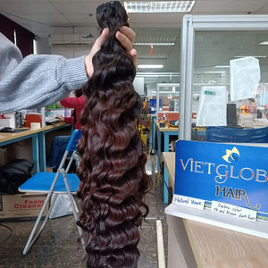 Extensiones de cabello de doble trama de Color negro con ondas naturales Ombre vietnamita 100% de un solo donante - Product Image 1