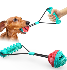 Multifunctional Durable Silicone <b>Dog</b> Chew Toy Modern Interactive Ball Training <b>Treat</b> Dispensing Teeth Cleaning Eco-Friendly - Product Image 4