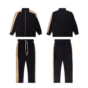 ชุดวอร์มผู้ชายแบบมีซิป ลายทาง สปอร์ต ไซส์ใหญ่ ผ้าฝ้าย ออกแบบแฟชั่นขายส่ง รับทำโลโก้ตามสั่ง มีกระเป๋าซิป - Product Image 1