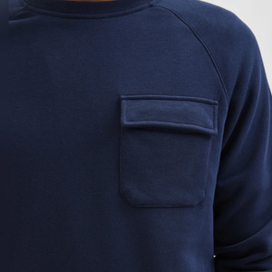 High Quality 100% Cotton Customized <b>Sweatshirt</b> for Men Printed Logo Solid Pattern Winter <b>Plain</b> Dyed Worsted Fabric Custom Color - Product Image 3