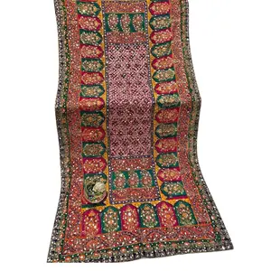 High Quality Custom Design Women Shawls Scarfs Silk Handmade Embroidered Ethnic Shawls Scarves Pakistani Women Clothing for Eid
