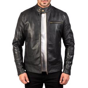 Veste en cuir de luxe à col montant pour homme, broderie personnalisée, style universitaire, coupe-vent et respirante, collection 2026 – Meilleure vente - Product Image 6
