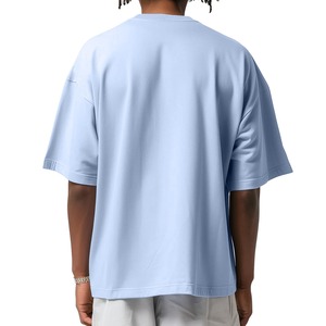 Camiseta de algodón con estampado de pantalla para hombre, Camiseta básica de gimnasio lisa con bordado personalizado, Camiseta de algodón Ringspun 180 GSM - Product Image 3