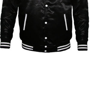 Chaqueta de satén de béisbol bordada personalizada para hombre 100% poliéster bombardero de béisbol de satén personalizada chaquetas universitarias Letterman - Product Image 2