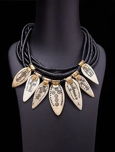 สร้อยคอเขาควายวัวมาใหม่เครื่องประดับกระดูกรูปสัตว์ขัดเงาลูกปัดดีไซน์ธรรมชาติสำหรับผู้หญิงงานแต่งงาน - Product Image 3