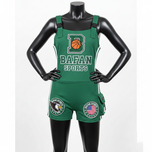 Traje de Baño para Mujer, 225 GSM, Tela de Poliéster y Spandex de Alta Elasticidad, Verde Oscuro con Paneles Blancos, Logotipo Estampado - Product Image 6