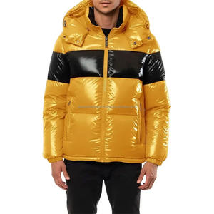 Chaqueta acolchada personalizada de alta calidad para hombre con abrigos con capucha desmontables, chaqueta acolchada informal de estilo burbuja impermeable - Product Image 4