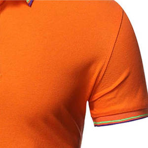Última llegada de los hombres para la camiseta del Polo de buena calidad de manga corta Slim Fit con patrón sólido de manga corta personalizada para Polo - Product Image 5
