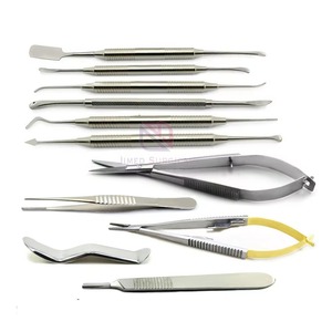 Juego de Instrumentos Quirúrgicos Dentales de Acero Inoxidable con Empuñadura Manual Moleteada, Herramientas Periodontales con Certificación CE Clase I - Product Image 1