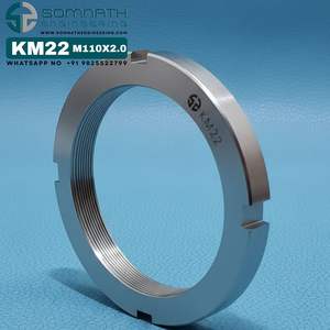 Tuercas de bloqueo KM22 de alta calidad M110X2.0 contratuerca de eje de rodamiento métrico de precisión para montaje seguro de acero inoxidable - Product Image 6