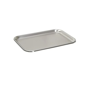 Bandeja de servicio de comida de diseño elegante, bandeja de servicio de acero inoxidable y mango de latón, forma cuadrada, de alta calidad con pulido hecho a mano - Product Image 2