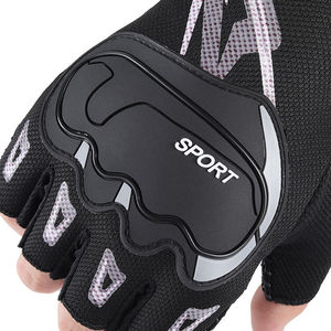 Gants d'haltérophilie à demi-doigt unisexe en cuir PU personnalisés OEM prix de gros pour Fitness Sports de plein air-Hommes femmes - Product Image 5