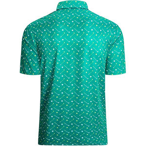 Golf de manga corta con estampado de rendimiento para hombre, para Polo, tela de lona, estilo de equipo - Product Image 2