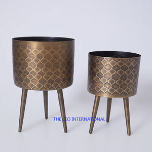 Vente directe d'usine, grand pot à fleurs conique en métal, pot à fleurs d'extérieur pour la décoration du jardin, accessoires - Product Image 4