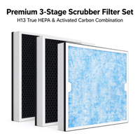 Set Filter Karbon Aktif HEPA Asli H13 3 Tahap untuk Penyaring Udara Rumah Tangga 550, 3 Paket