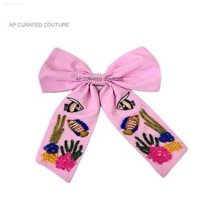 Diseñador hecho a mano mujeres y niños lazo para el pelo multicolor bordado con cuentas diadema para vacaciones de verano moda - Product Image 6