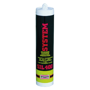Silicone Acetico ad Alta Temperatura 'sil 400' Nero RAL 9005 310 Ml - Product Image 1