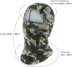 Custom Designed 100% Polyester Camo Custom Ski Style Breathable Long Neck Racing Hood Full <b>Face</b> Mask Balaclava DDP Shipping - Product Image 2