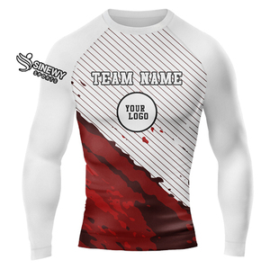 Rashguard à manches longues MMA de compression de qualité personnalisée pour hommes Logo personnalisé adulte vente en gros vêtements pour garçons avec fonction UPF50 - Product Image 1