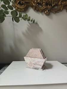 Pink Marble Hexagon <b>Coaster</b> <b>Set</b> <b>With</b> <b>Holder</b> Vintage Stone Drink <b>Coasters</b> - Product Image 5