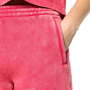Material de la mejor calidad 100% pantalones cortos de algodón para mujer personalizados gran oferta pantalones cortos profesionales con lavado ácido para mujer servicio OEM - Product Image 4