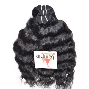 Máquina de doble trama 100% color natural indio crudo al por mayor negro cutícula alineada ondas profundas procesadas para mujeres extensiones de cabello - Product Image 4
