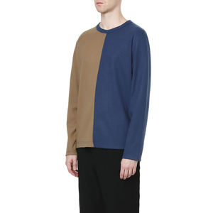 Camiseta de manga larga para hombre, prenda de vestir, de algodón, con estampado liso en blanco, de alta calidad, con contraste de Color, Material informal, venta al por mayor - Product Image 3