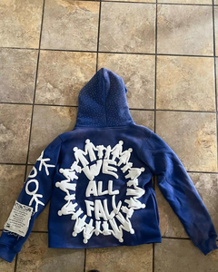 OEM Customizable High Quality 100% Cotton Fleece Oversized Cropped Hoodies Winter Wholesale Supplier 3D Embroidery Applique - Product Image 2