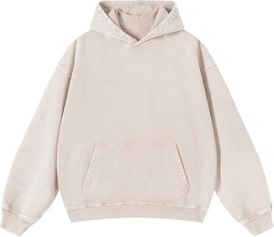 MOQ bajo Moda Liso teñido con capucha Poliéster/Algodón Manga regular Tallas grandes Sudaderas con capucha de Invierno para mujer Logotipo frontal - Product Image 3