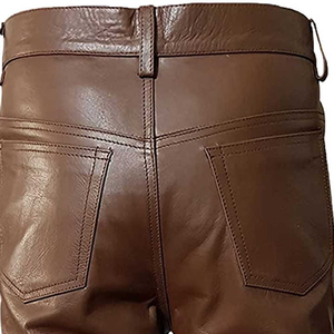 Pantalones de cuero para hombre de moda superior personalizados nuevos pantalones de cuero impermeables a prueba de viento para hombre 2025 - Product Image 5