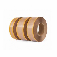 Ruban adhésif PTFE sans colle, thermoscellable au centre, en fibre de verre enduite de PTFE, avec bords adhésifs en silicone acrylique, personnalisable
