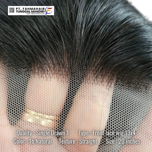 FULL LACE WIG HUMAN <b>HAIR</b> VIRGIN REMY <b>HAIR</b> <b>EXTENSION</b> NATURAL <b>BLACK</b> 8"-32" LENGTH INDONESIAN - Product Image 3