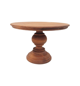 Support à gâteau en bois fait main avec une finition lisse et élégante et une base large et stable, parfait pour les gâteaux à étages, les cupcakes et les pâtisseries - Product Image 5